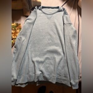 American Eagle Outfitters Blue Waffle Knit Sweater